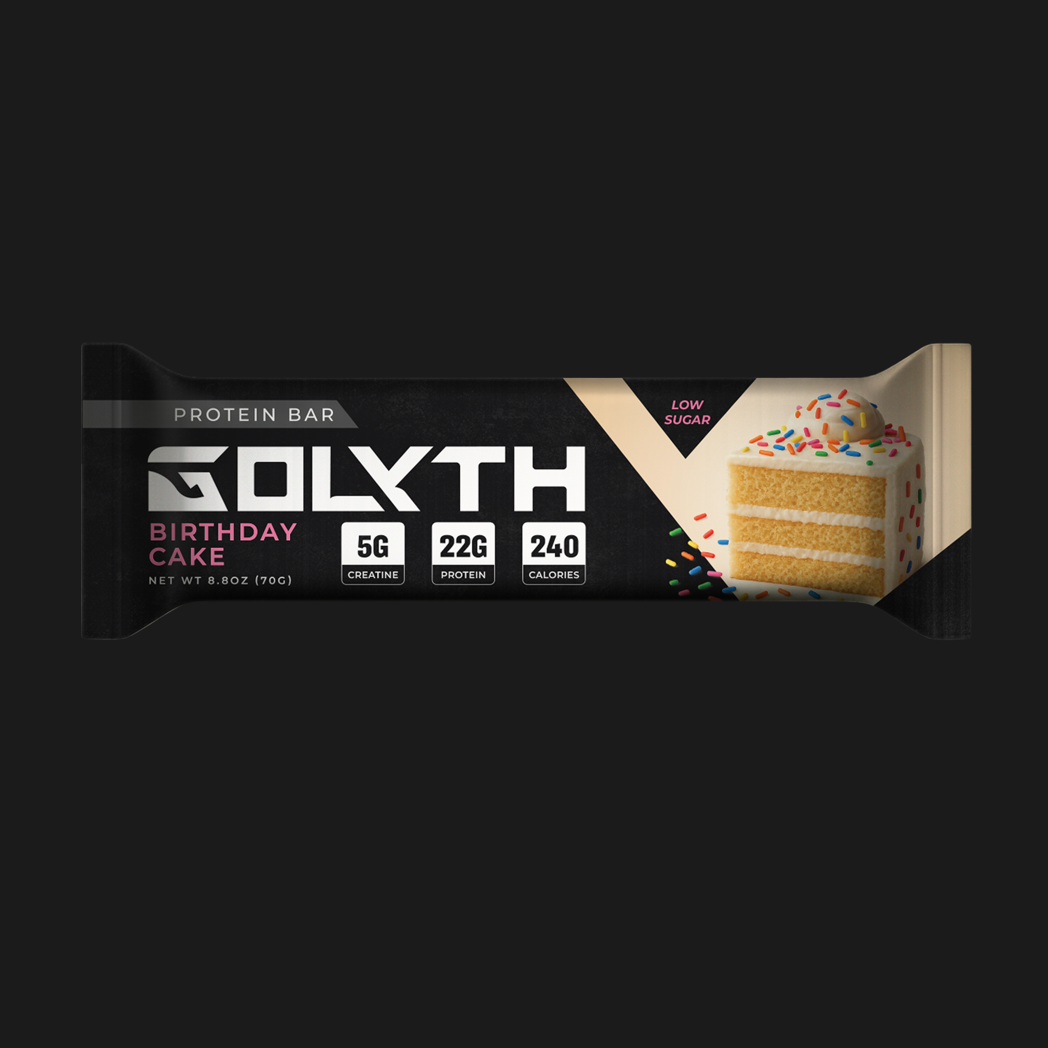 GOLYTH Birthday Cake Protein Bar
