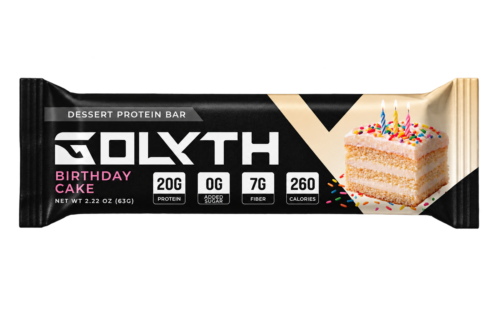 GOLYTH Birthday Cake Protein Bar